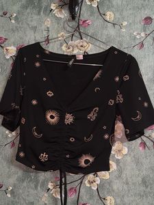 H&amp;M Crop Black Top