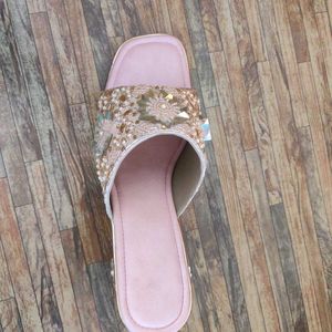 Embellished Block Heel Sandals