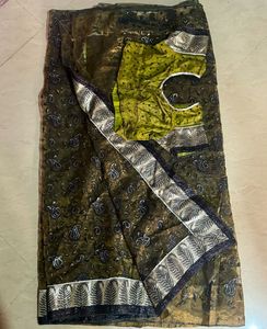 Olive Net Saree
