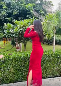 Elegant Red Maxi Dress