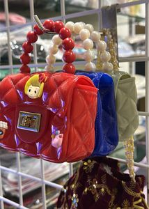 Red Beaded Mini Handbag