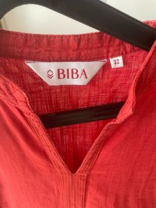 Biba Red Kurta &amp; Pant Set