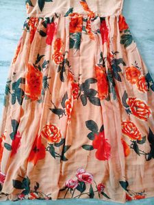 Flowery Pattern Dress