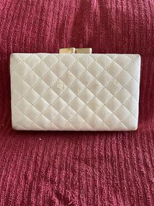Padded White Clutch