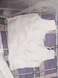 Elegant White Embroidered Lehenga Choli