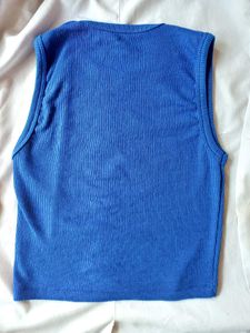 Blue Ribbed Tank Top💙