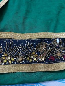 Embroidered Green Kurta Fabric