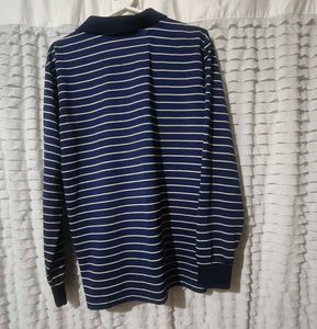 Striped Long Sleeve Polo Shirt