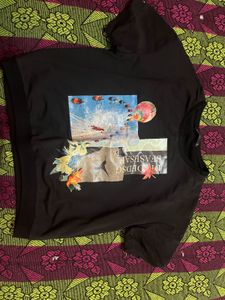 Oversized Black Crop Top For Girls And Women
