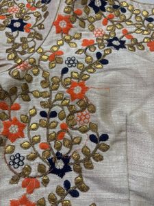 Exquisite Embroidered Gotta Patti WorkSilk Blouse