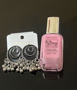 Earrings & Nail Polish Set