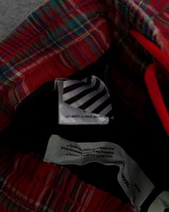 OFF WHITE CHECK SWEATPANTS