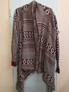 Stylish Patterned Open Cardigan