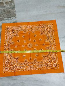 Orange Paisley Bandana