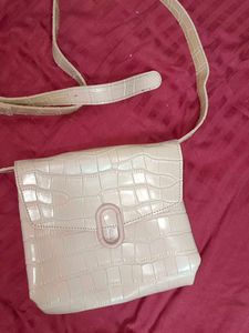 Croc Embossed Shoulder Bag