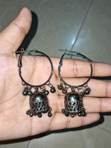 Boho Jhumka Hoop Earrings