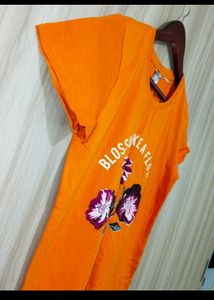 Orange T-shirt For Womens