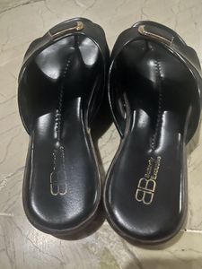 Black Colour Sandal