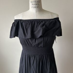 Old Navy Imported New Black Off--Shoulder Maxi