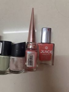 Nail Polish Combo - multiple Colors - Set Of 5