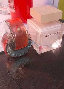 Narciso rodriguez poudre and bvlgari omnia coral