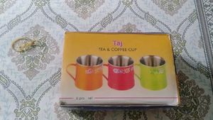 Set of 6 Red Steel Mugs