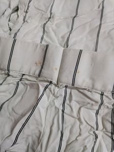 (Co-ord)Pinstripe Padded Top &amp; Flare Pant