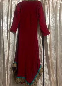 Beautiful chili red chiffon Kurta