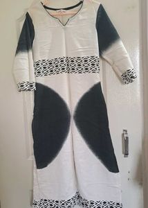 White And Black Kurta For Women