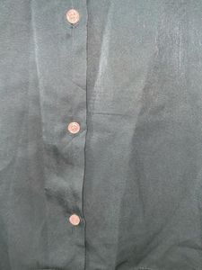 Green Satin Button-Down