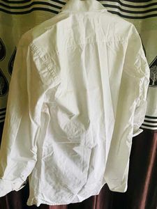 BlackBerry White Patterned Casual Shirt