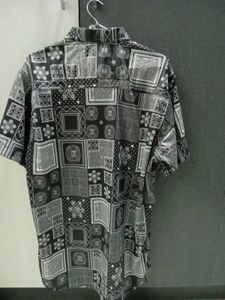 Black Geometric Print Shirt – Casual Wear