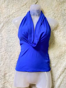 Blue Halter Top