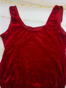 )(1100)Red Velvet One Piece Swimsuit