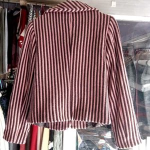 Striped Button-Down Jacket