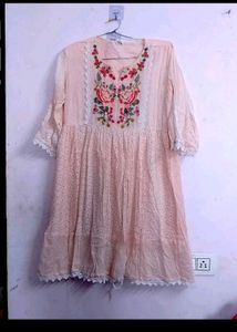 🔥Sale Today 🚨Embroidered Eyelet  Lace Trim Dres