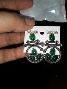 Green Stone Earrings