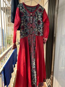 Flared anarkali kurta