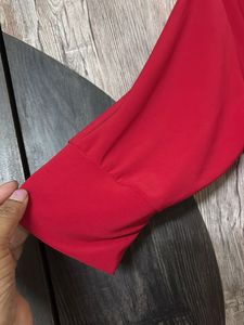 Red Open Front Cardigan(Patiyala with shrug)