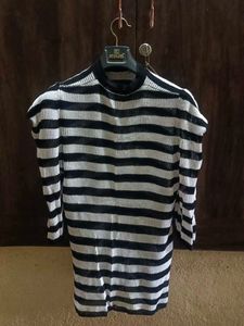 Striped Black & White Top