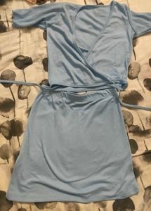 Cute Blue Wrap Set