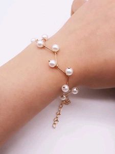 💖 Pearl & Sliver Beaded Bracelet