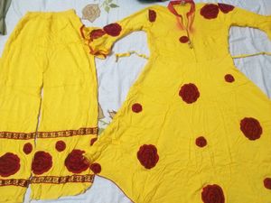 Yellow Kurta With Palazzo