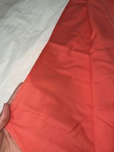 Plain Peach Pure Cotton Soft Fabric