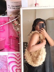 Faux Soft Fur Cream Beige Tote