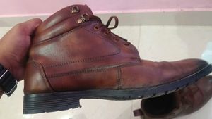 Vellinto Dust-off Synthetic Leather Boots For Men