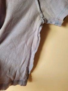 Bonkers Corner Ribbed Cropped Polo Top (XS)