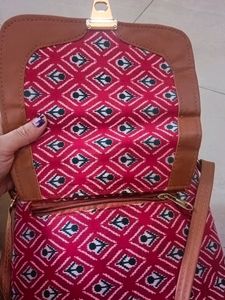 A Cloth Fabric Sling Bag