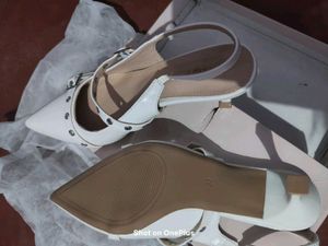 Miu White Heels