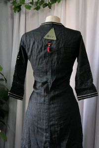 Luxury Brand AMPM Black Embroidered Kurti
